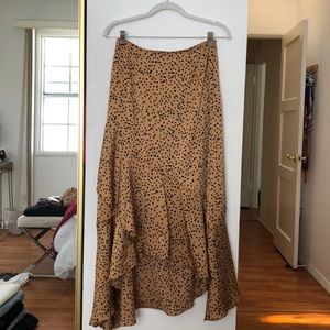 Cheetah high-low skirt